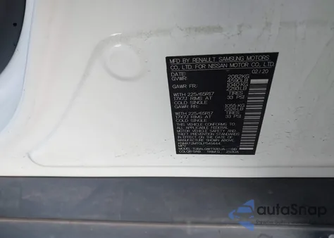 2020 Nissan Rogue Sv Fwd z USA, uszkodzony, nr VIN KNMAT2MT0LP541444